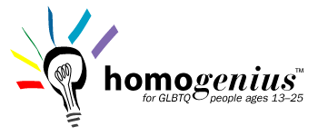 homogenius: for GLBTQ people ages 13-25